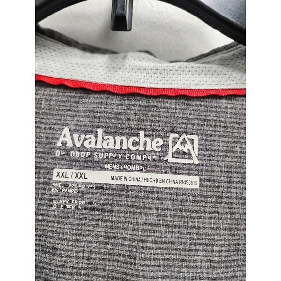 Avalanche Mens Shirt XXL Gray Striped Short Sleeve Lightweight Outdoor Hiking - Picture 3 of 7